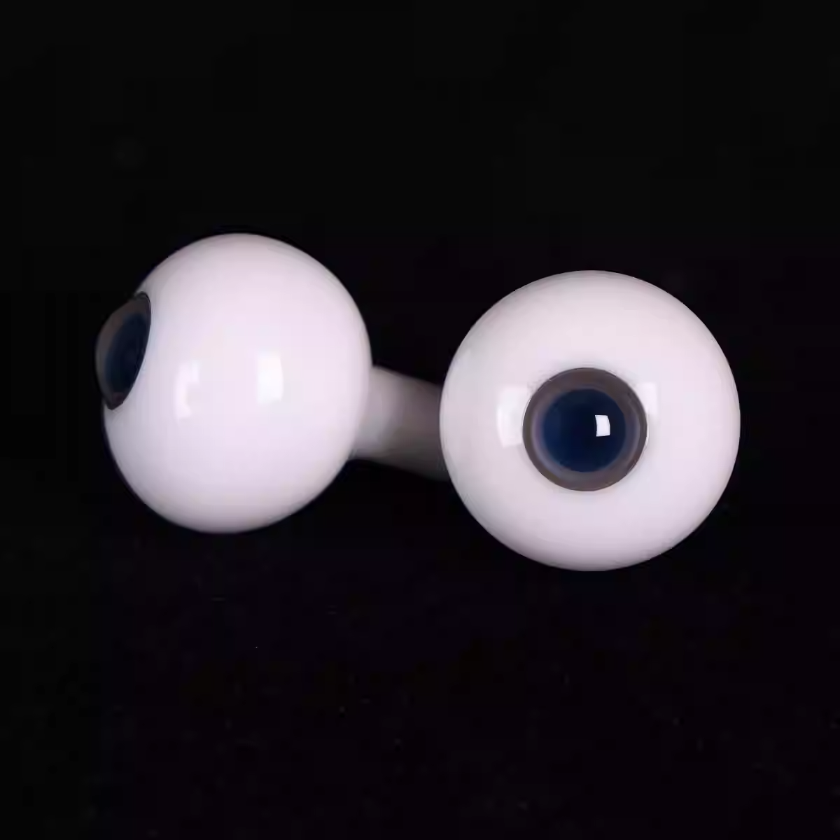 Glass round eyes 12-18mm- Gray, purple and dark blue - BJD doll eyes