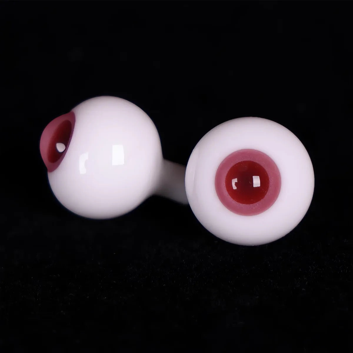 Glass round pupil eyes 12-18mm- burgundy color - BJD doll eyes