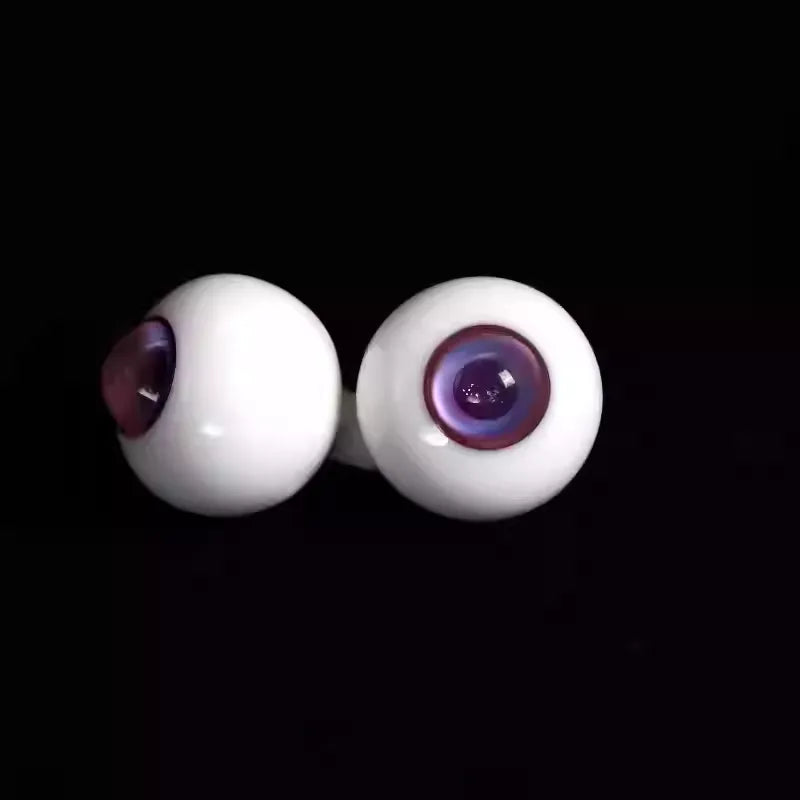 Glass glitter eyes 12-18mm - pinkish purple - BJD doll eyes