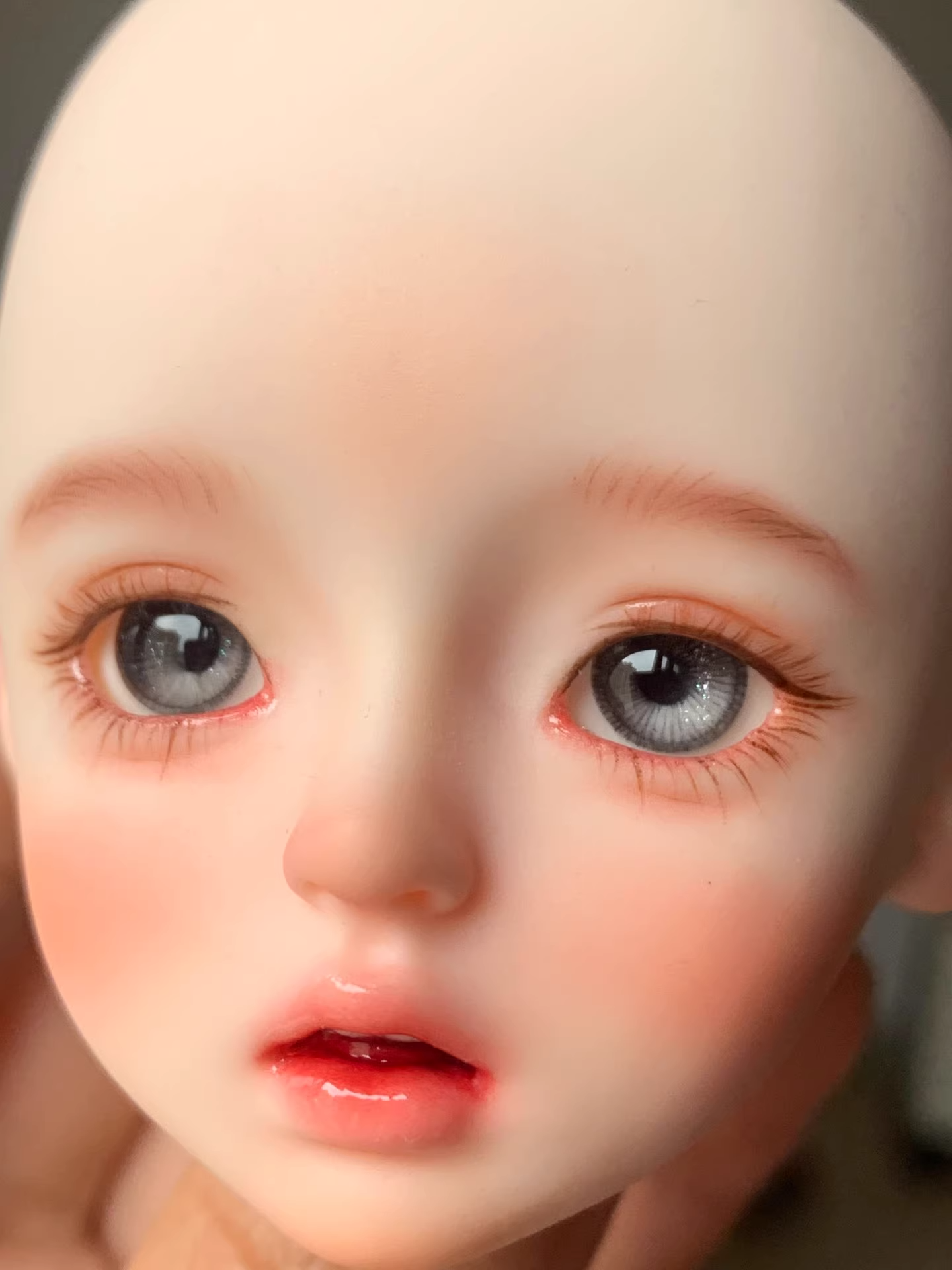 Resin round pupil 14-16mm- natural black - BJD doll eyes