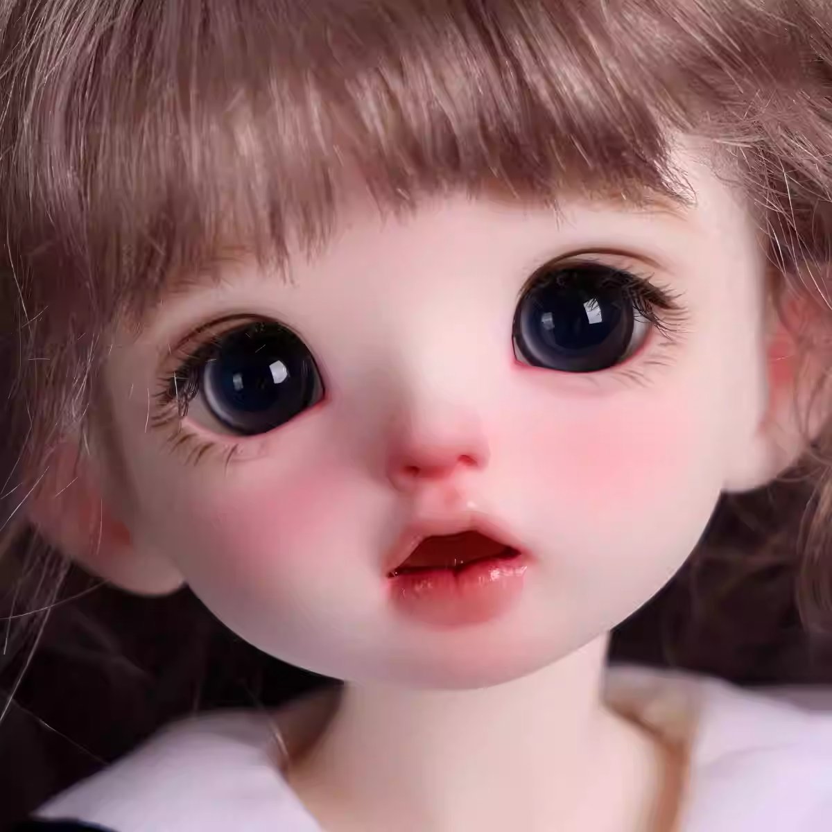 Glass round eyes 12-18mm- Gray, purple and dark blue - BJD doll eyes