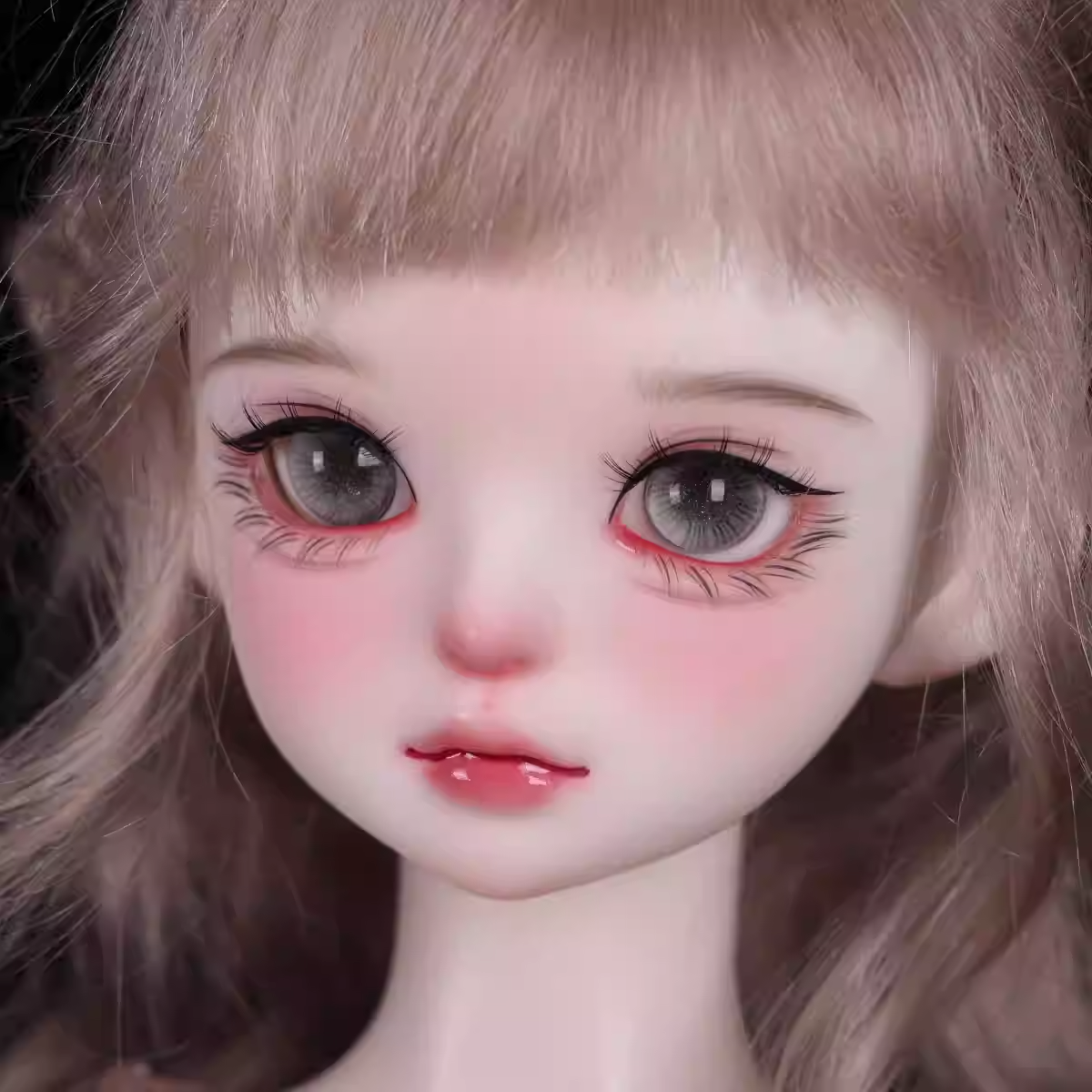 Glass glitter eyes 12-18mm- silver color - BJD doll eyes