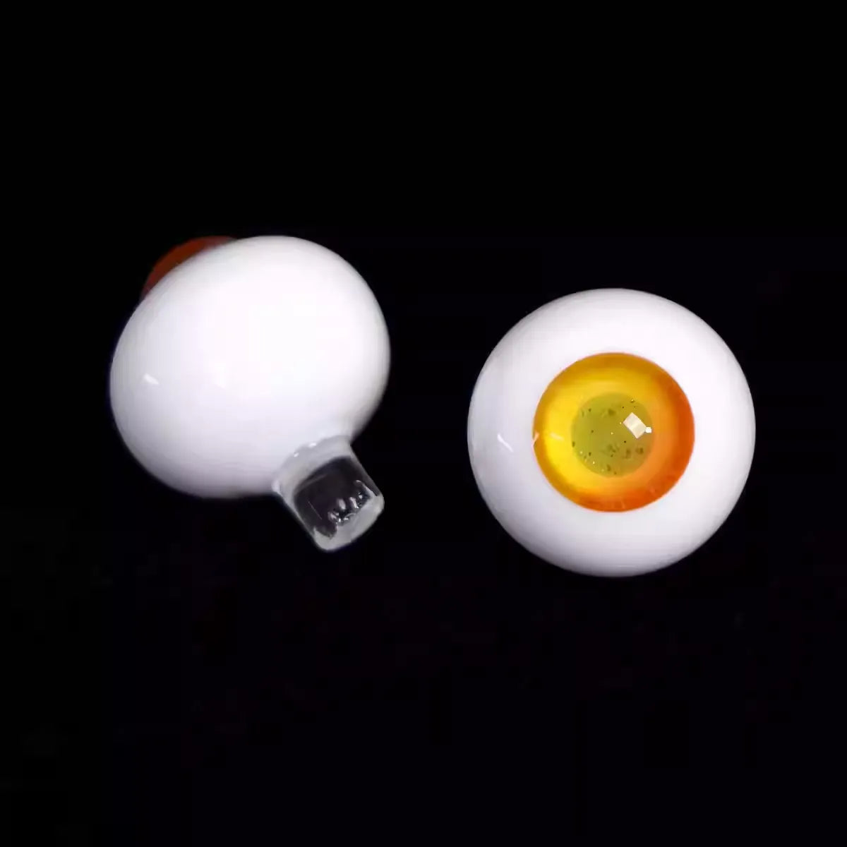 Glass glitter eyes 12-18mm - gold color - BJD doll eyes