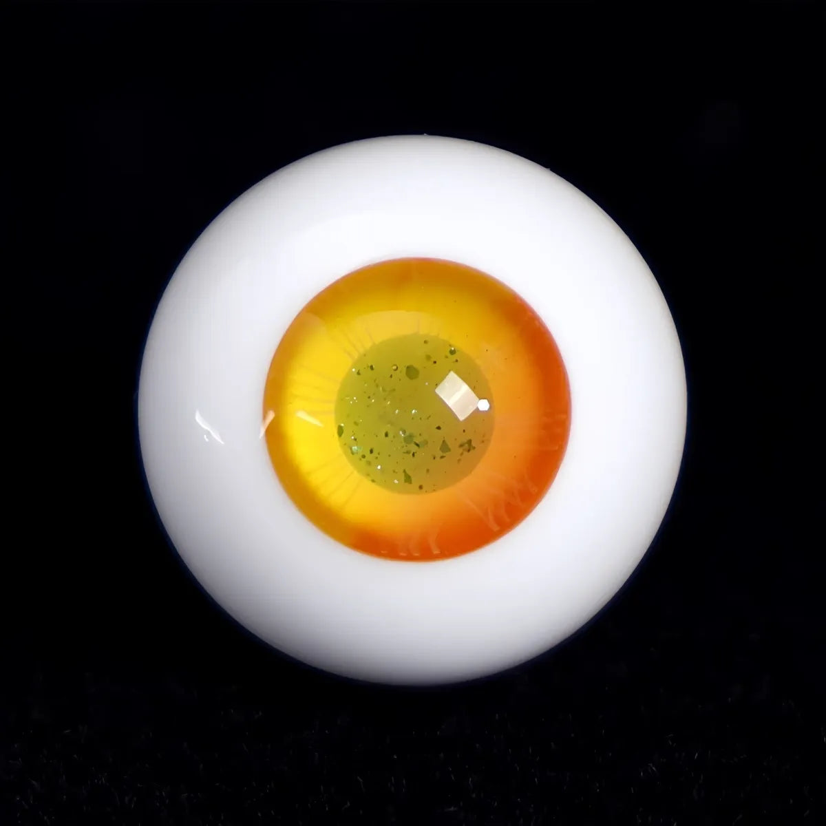 Glass glitter eyes 12-18mm - gold color - BJD doll eyes