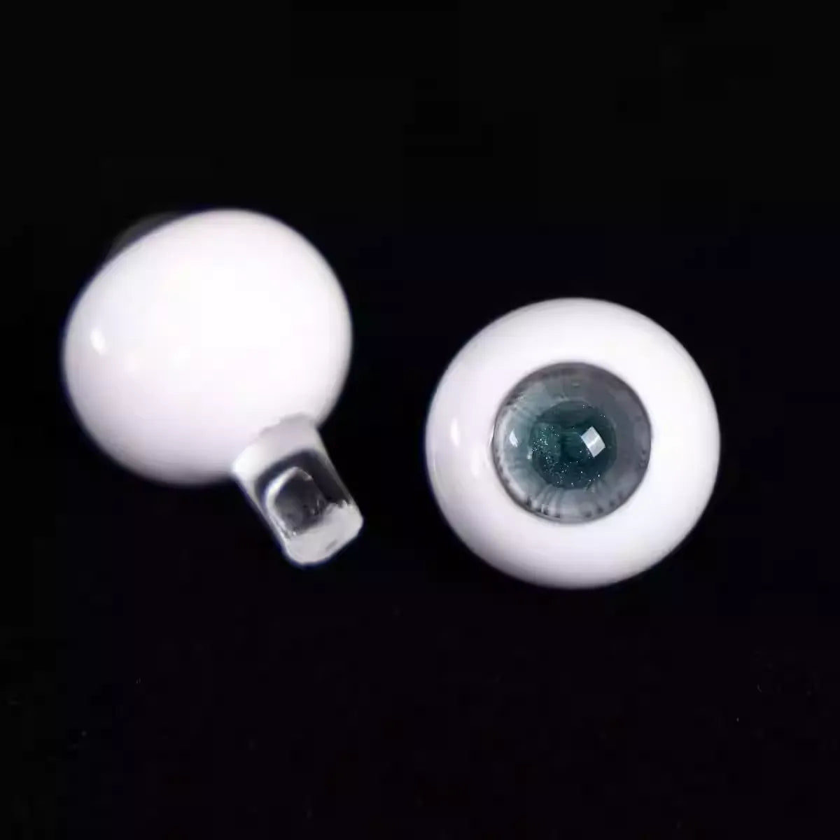 Glass glitter eyes 12-18mm - Green - BJD doll eyes