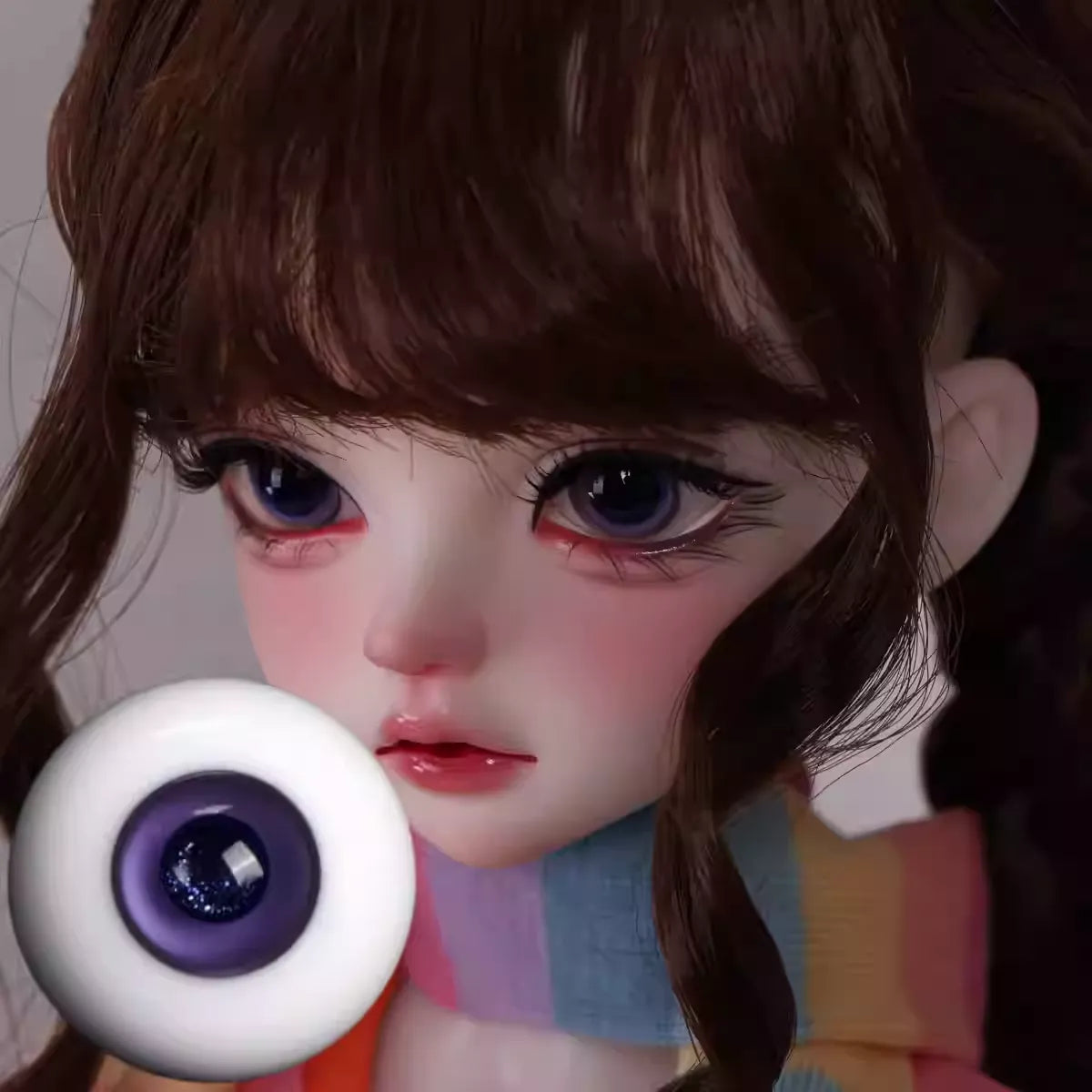 Glass glitter eyes 12-18mm - Purple - BJD doll eyes