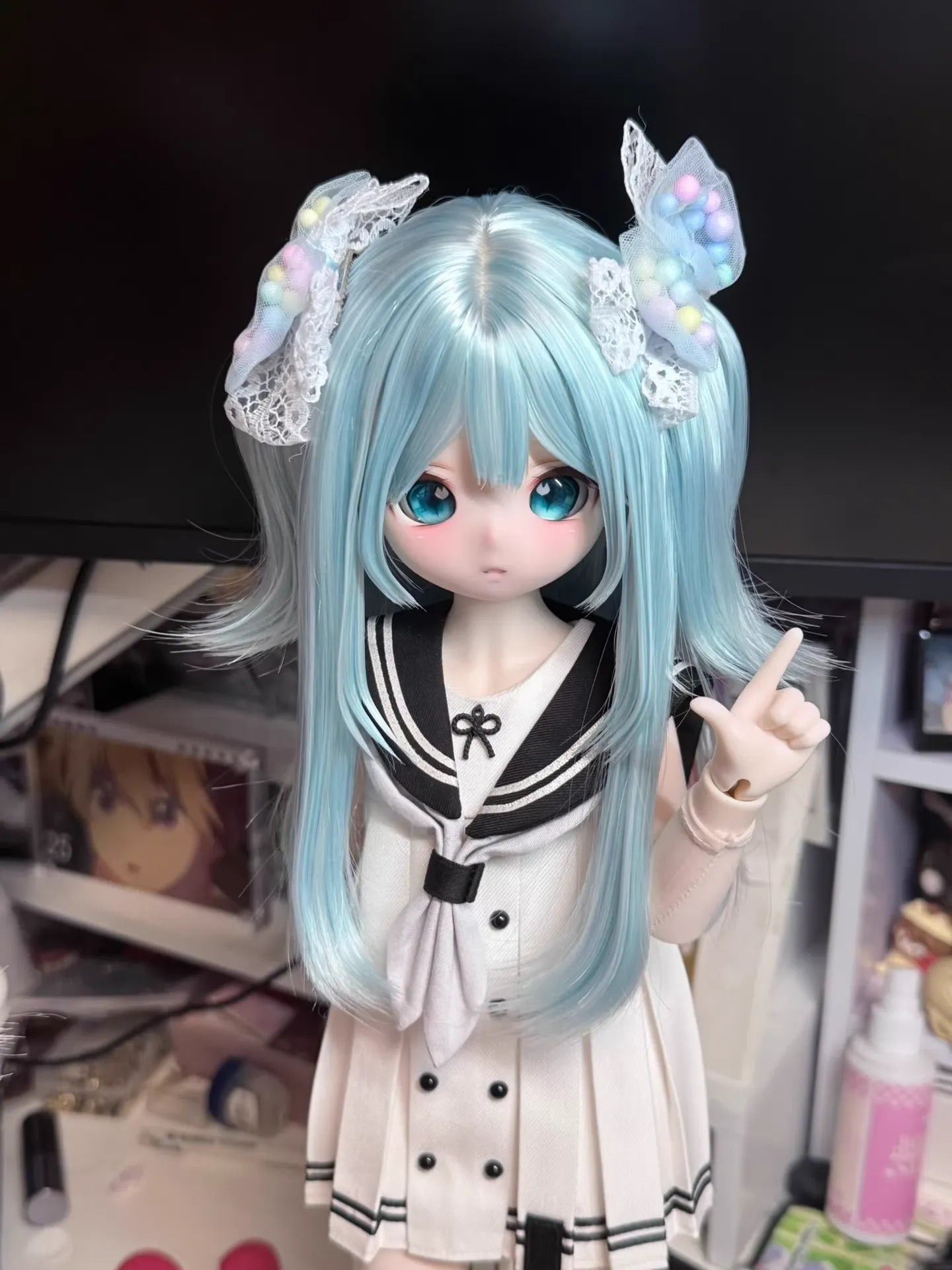 Multi-Layered Peach Wig-for 1/3,1/4 SD MSD