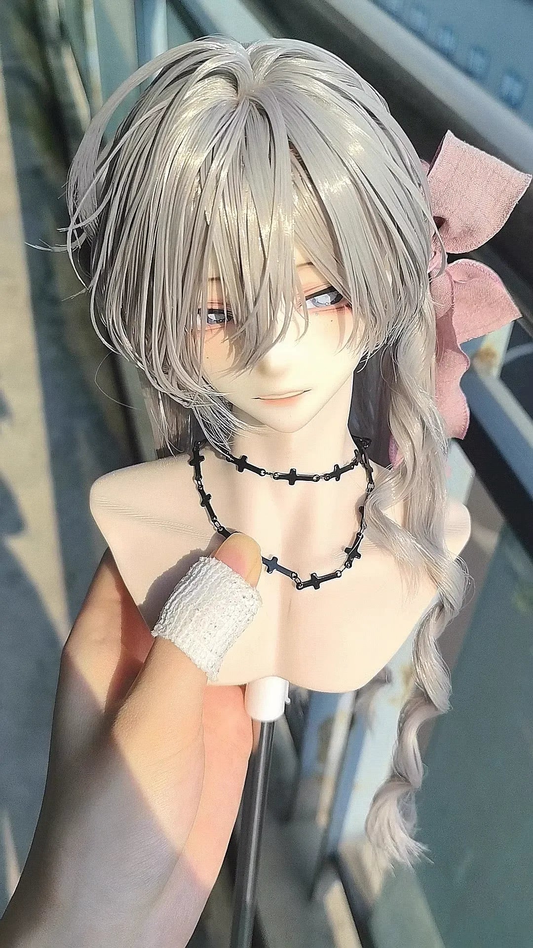 Gray Jellyfish Long Curly Wig-for 1/3 SD