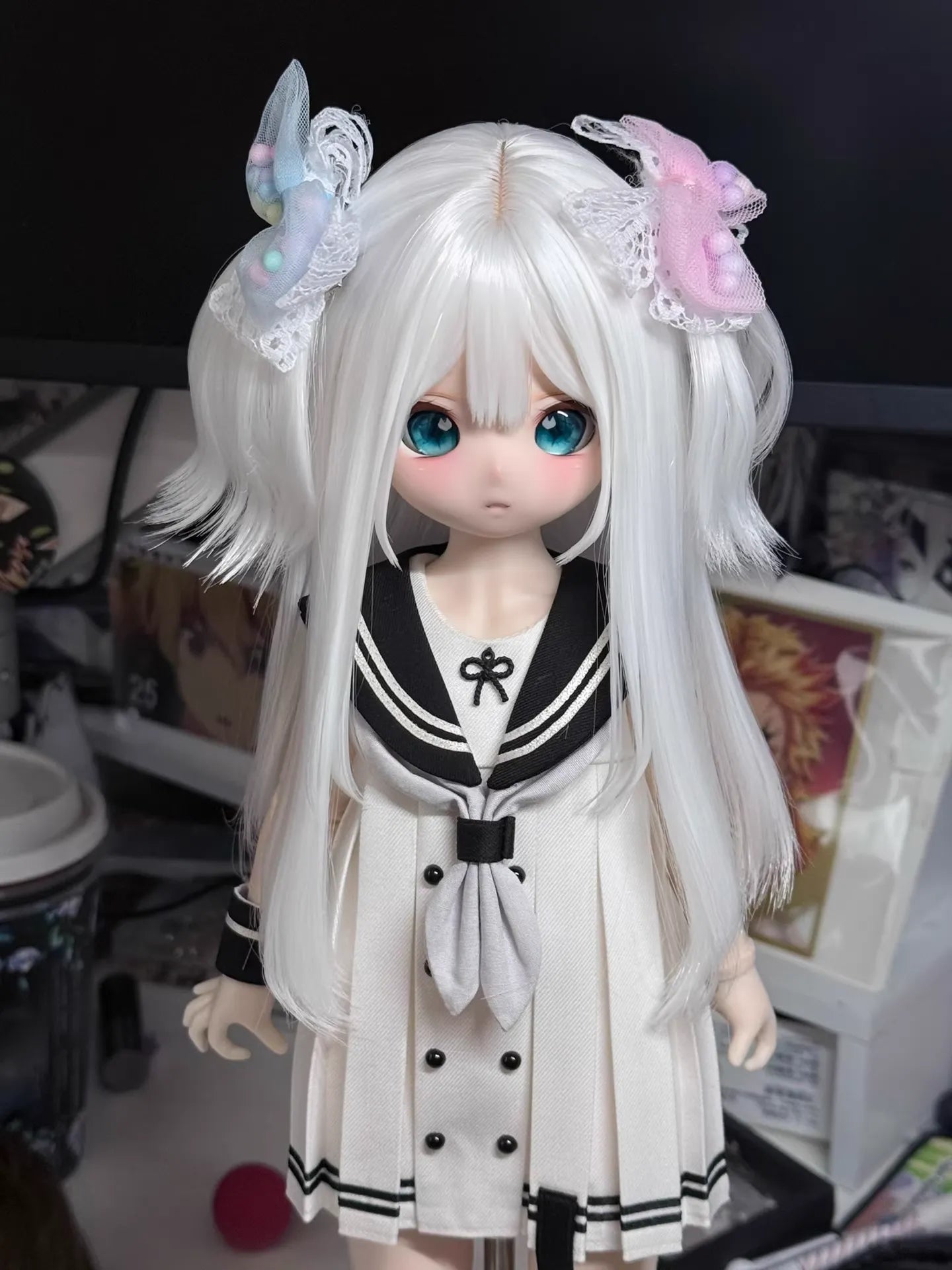 Multi-Layered Peach Wig-for 1/3,1/4 SD MSD