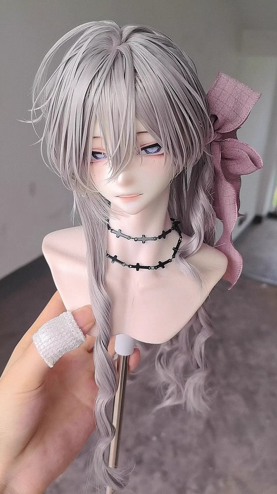 Gray Jellyfish Long Curly Wig-for 1/3 SD