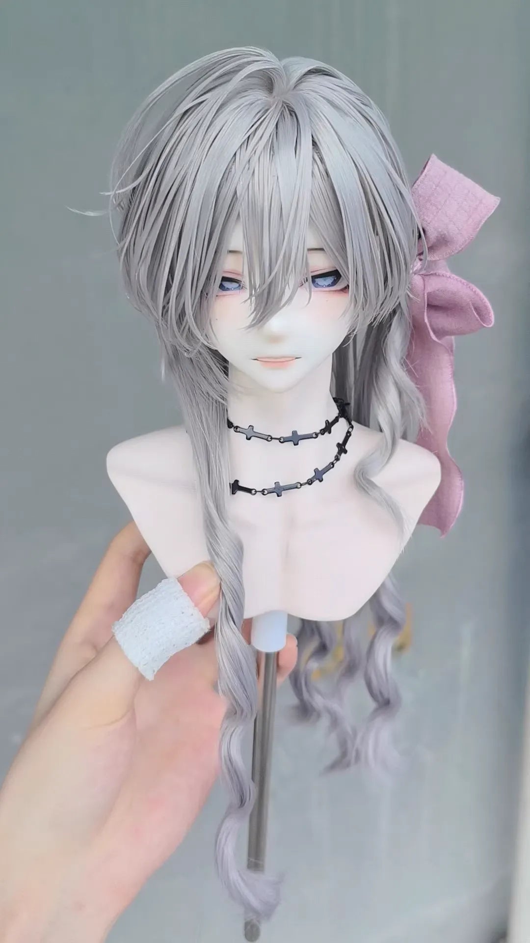 Gray Jellyfish Long Curly Wig-for 1/3 SD