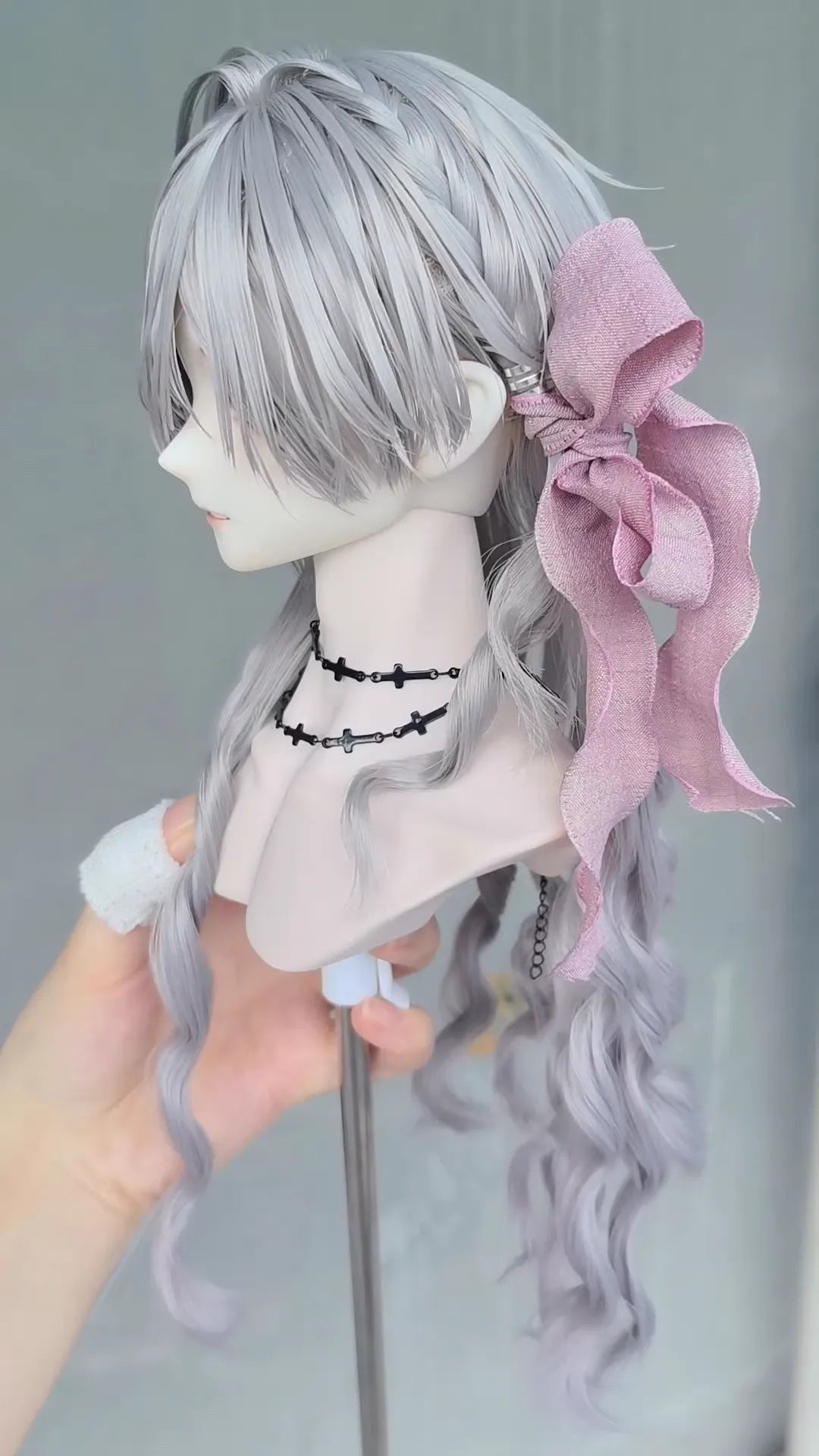 Gray Jellyfish Long Curly Wig-for 1/3 SD