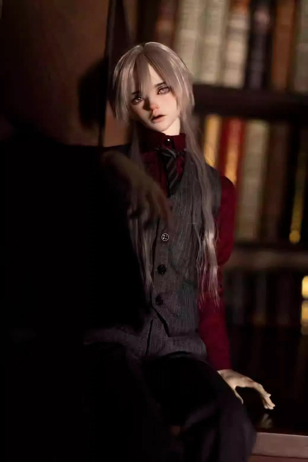 Elegant Gray Striped Suit Suit for BJD doll